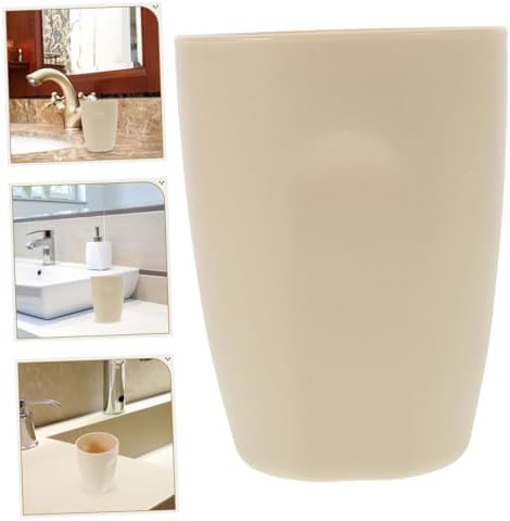 Beaupretty Simple Beige Toothbrush Cup Portable Rinsing Mug
