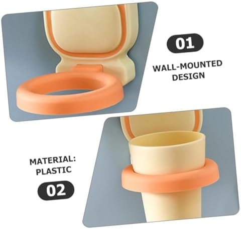 Sturdy Wall-Mounted Toothbrush Cup Holder for Kids