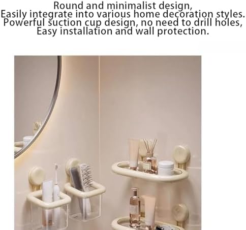 Cute Robot Bathroom Organizer with Suction Cups 2PCS