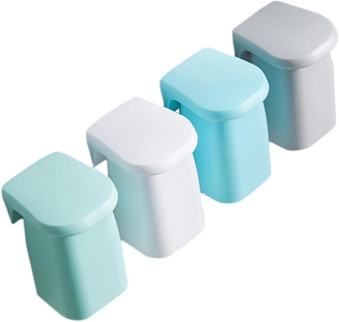 4-Piece Non-Marking Wall-Mounted Toothbrush Cup Set