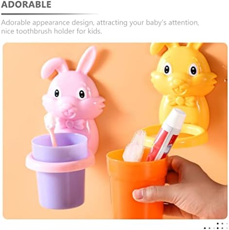Toddmommy 2-Piece Boys and Girls Wall-Mounted Toothbrush Holder