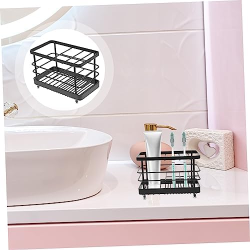 Iron Toothpaste Bracket for Bathroom Storage and Display