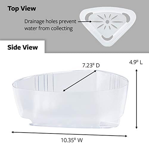 Command Bath Corner Caddy Clear 75lb 4-Water-Resistant Strips
