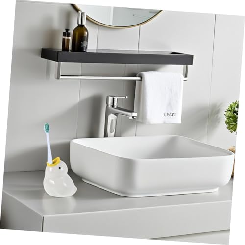 Bestyash Cute Ceramic Cartoon Duck Toothbrush Holder Bathroom Organizer