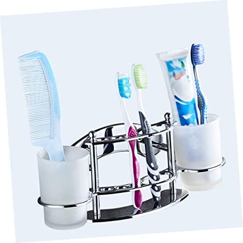 Stainless Steel Wall-Mounted Toothbrush Holder for Bathroom