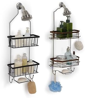 Stylish Functional SunnyPoint Bathroom Caddy Over the Shower Head