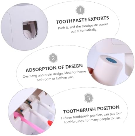 Hemobllo WallMounted Toothbrush Toothpaste Organizer