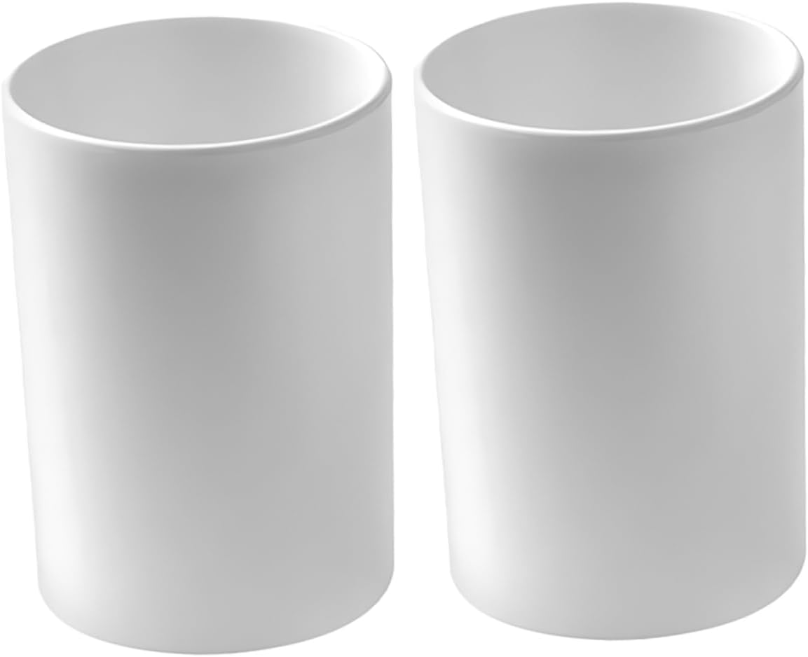 Two-Piece Unbreakable Bathroom Tumbler Cups Reusable Toothbrush Mugs for Home Use