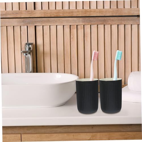 2Pcs Vintage Toothbrush Cup Reusable Bathroom Tumbler