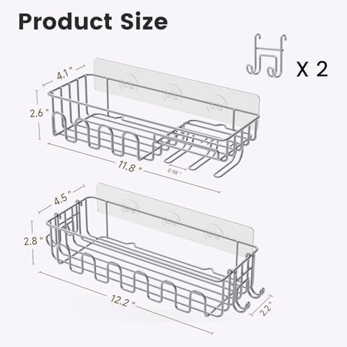 Rustproof Adhesive Caddy 4-Pack