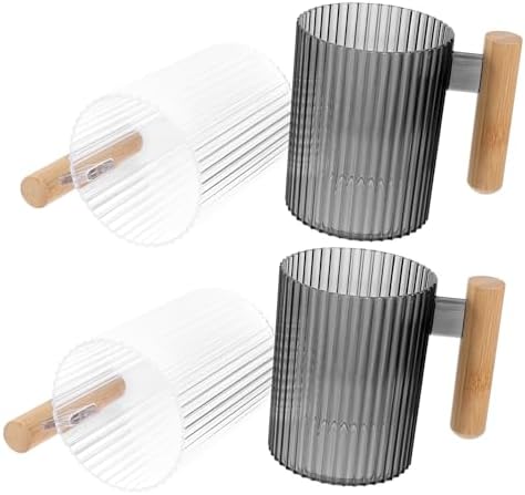 PRETYZOOM 4-Piece Toothbrush Cup Set for Bathroom