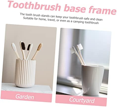 compact 3Pcs Marbling Electric Toothbrush Holder Ceramic for Bathroom Organization