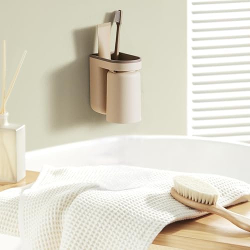 Bathroom Wall Toothbrush Holder with Easy Mounting