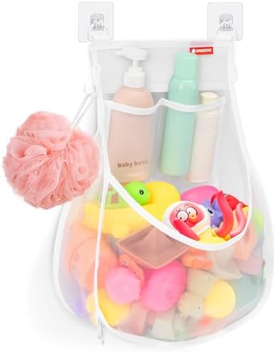 UNEEDE Wall-Mounted Bath Toy Organizer