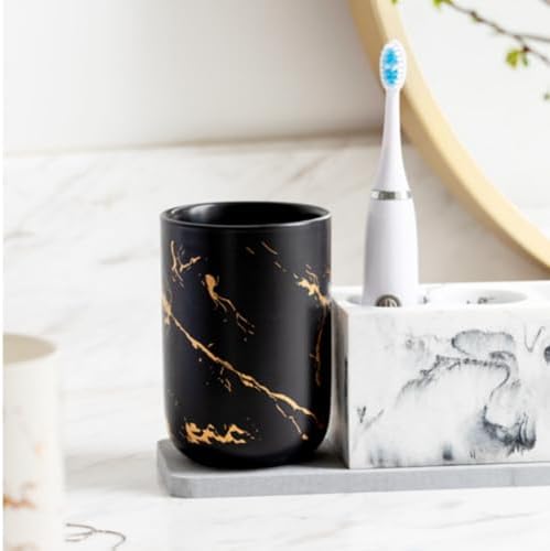 Marble Toothbrush Holder Dishwasher Safe Organizer for Bathroom