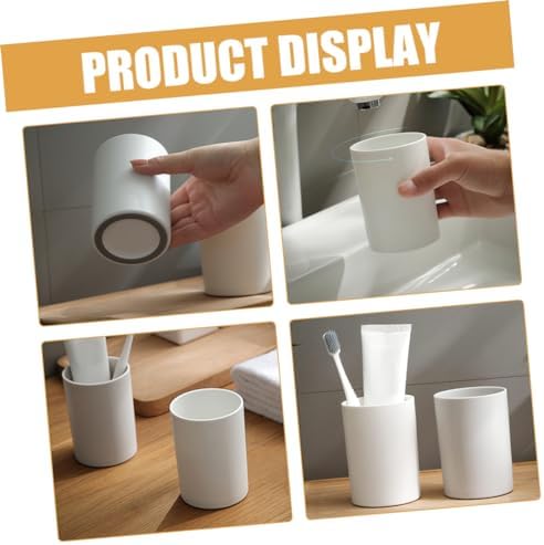 Cabilock Reusable Stylish Bathroom Tumbler Cup Set for Toothbrush Mouthwash