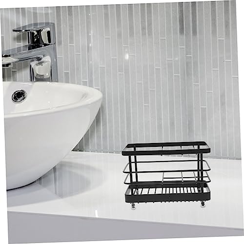 Elegant Iron Toothbrush Toothpaste Storage Rack