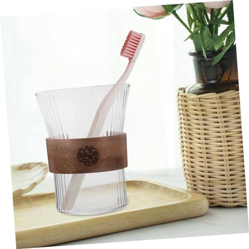 Healifty Glass Toothbrush Glasses - Modern Ergonomic Design for Rinse Drink