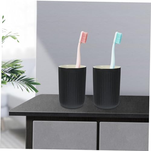 2Pcs Vintage Toothbrush Cup Reusable Bathroom Tumbler