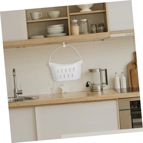 Mikinona Small Plastic Hanging Basket for Organizing Bathroom Kitchen Supplies