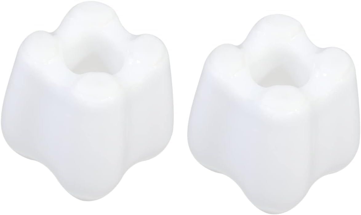 4-Piece Tooth Shaped Toothbrush Holder for Kids White