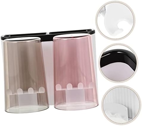 Wall-Mounted Bathroom Storage Set - Toothbrush Cup Organizer