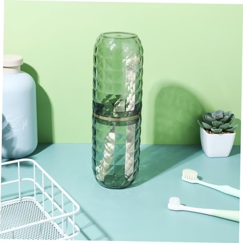 Portable Dual Use Toothbrush Mouthwash Holder for Travel