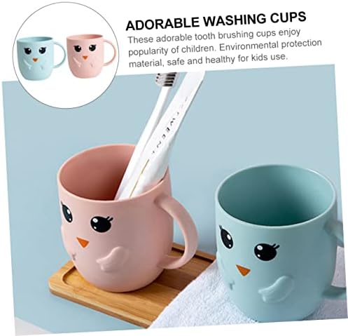 Giveaway Winning Frosted Toothbrush Cups Set for Boys and Girls