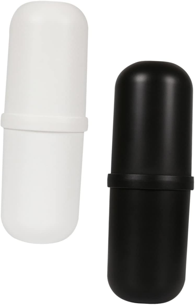 2-Piece Compact Travel Toothbrush Holder
