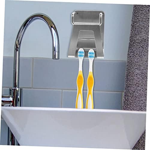 Stainless Steel Wall-Mounted Toothbrush and Cup Holder
