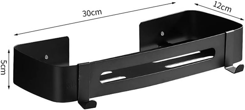 Stainless Steel Wall-Mounted Black Shower Caddy