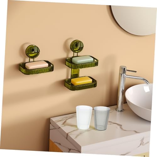 Zerodeko 2pcs Clear Toothbrush Cup Holder