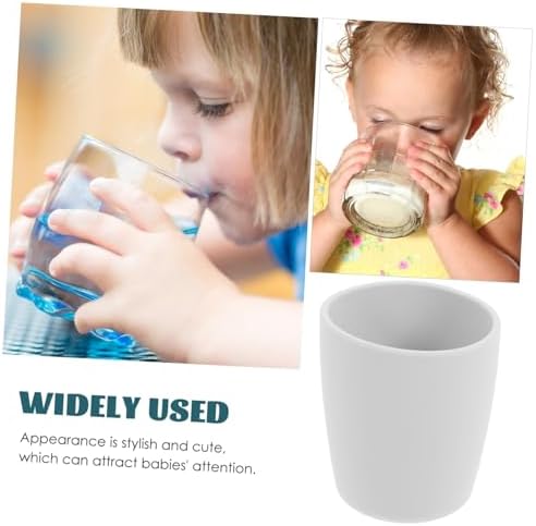 4-Piece Silicone Drop-Open Mouth Cup Set for Boys and Girls