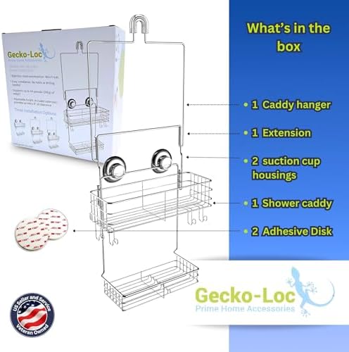 Bathroom Shower Caddy Long Adjustable