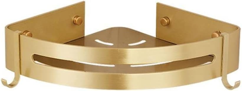 Wall-Mounted Shower Caddy Space-Saving Organizer Brushed Gold