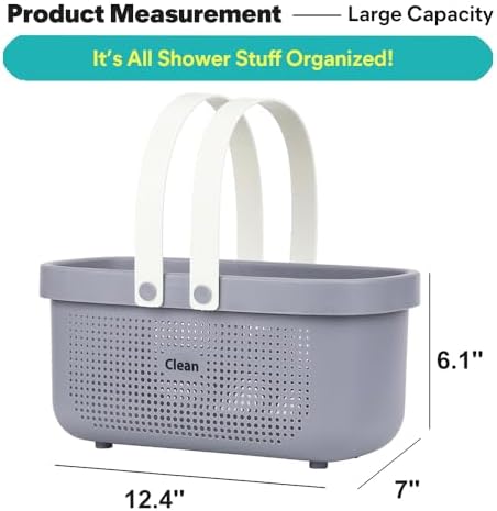 LAIGOO Gray Shower Caddy Basket for Bathroom organize storage