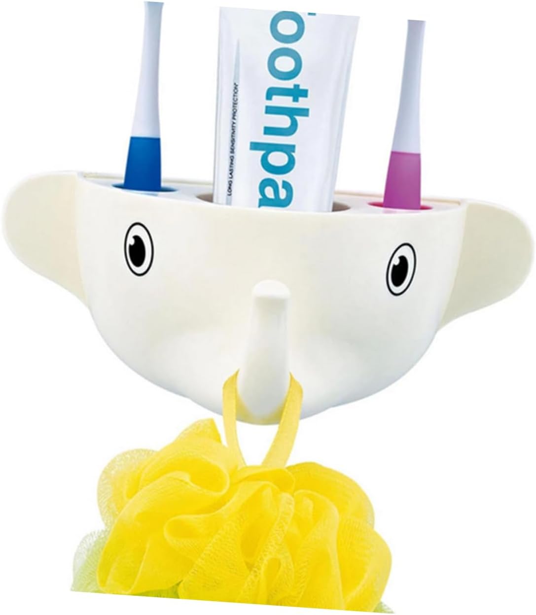 Elephant-Shaped Suction Cup Toothbrush Organizer