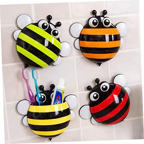 Plastic Bee Wall-Mounted Toothbrush Holder