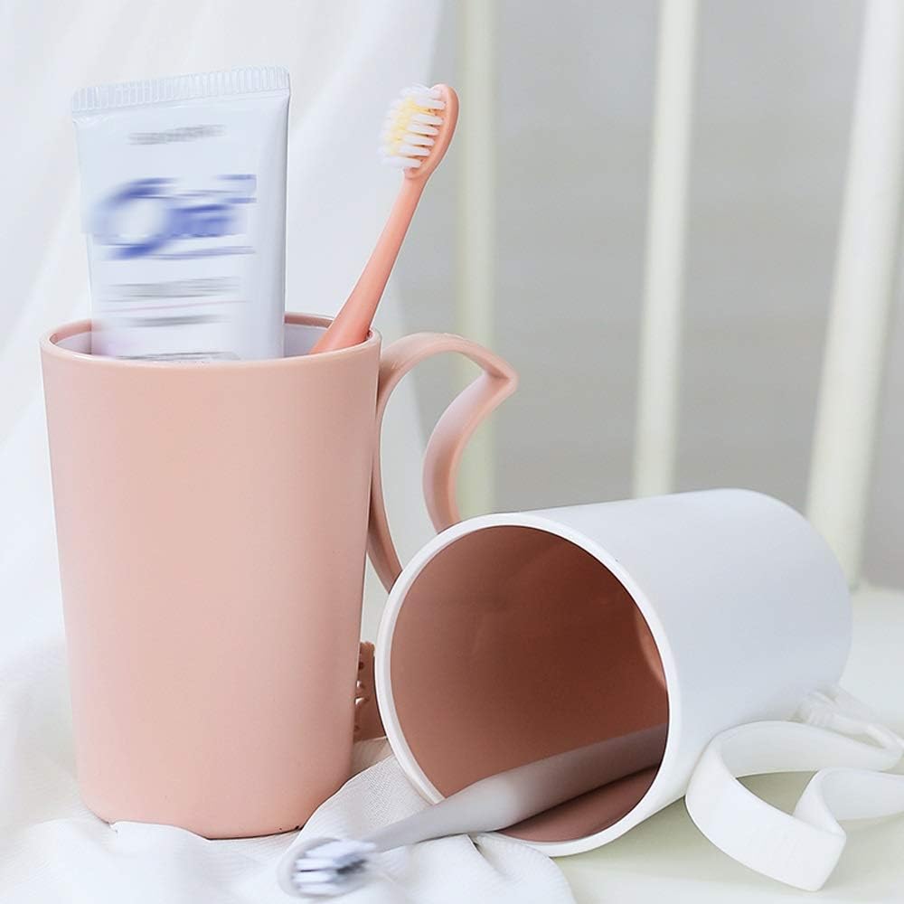 Creative Squirrel Handle Gargle Cup Non-toxic Wooden Toothbrush Holder White