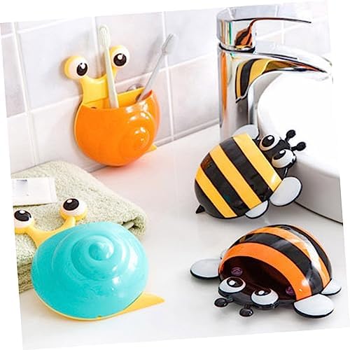 PrettyZOOM Wall Mount Suction Cup Toothbrush Organizer