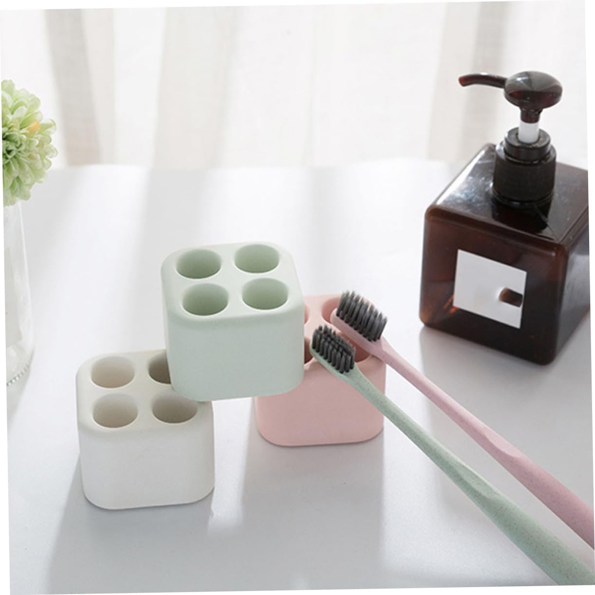 Durable White Mini Diatomite Toothbrush Stand