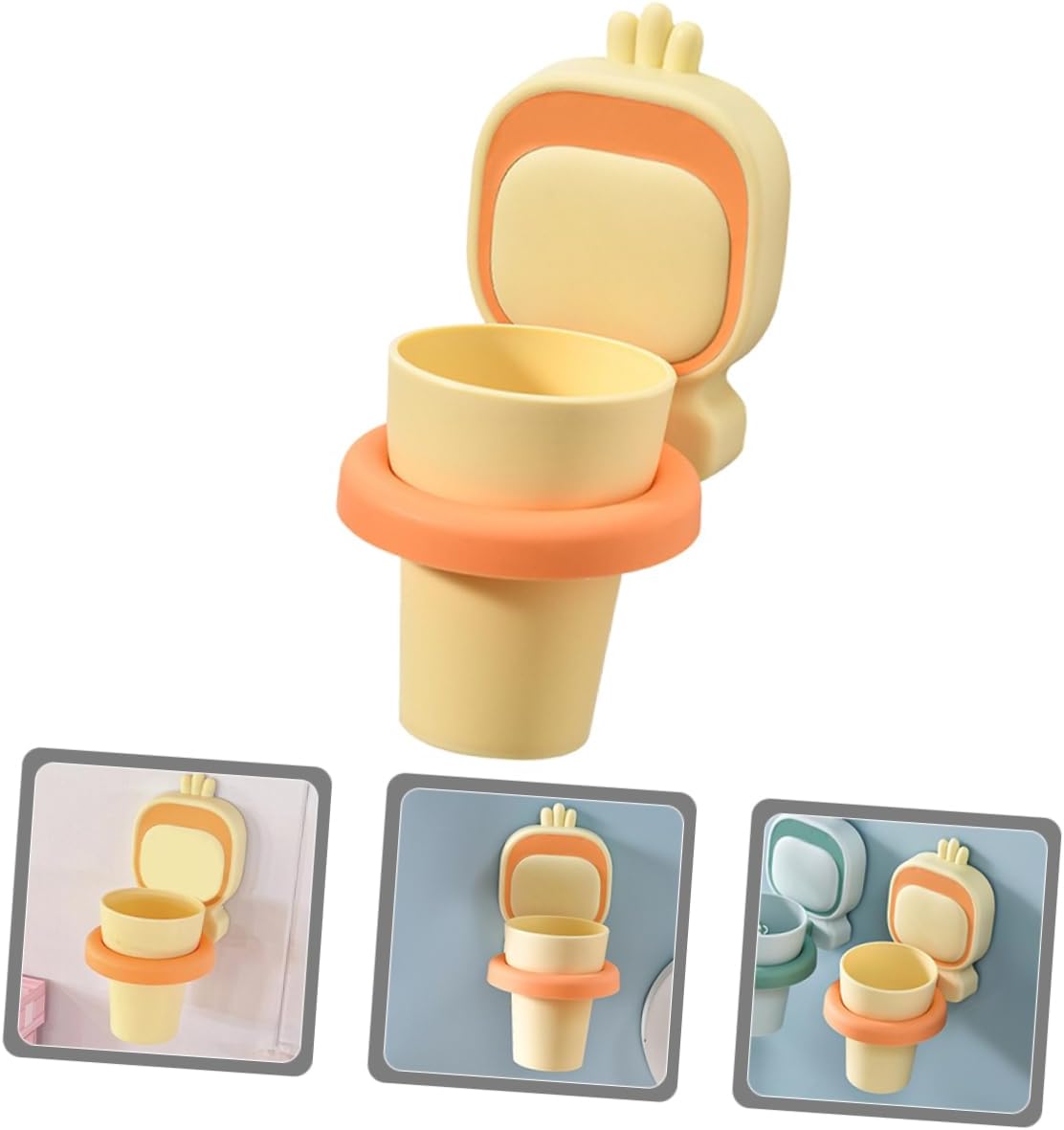 Break-Resistant Wall-Mounted Toothbrush Holder