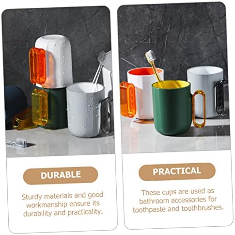 Happyyami 4pcs Chic Bathroom Cups for Home and Travel