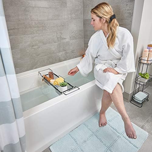 Adjustable Metal Over-the-Tub Caddy for Bathroom Accessories