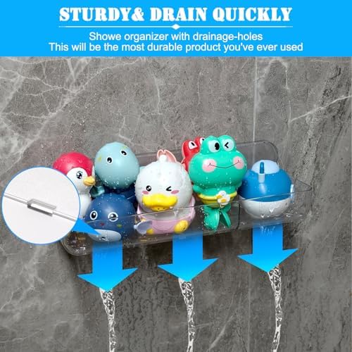2PK Bath Toy Storage Holder for Bathtub Large