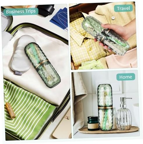 Portable Dual Use Toothbrush Mouthwash Holder for Travel