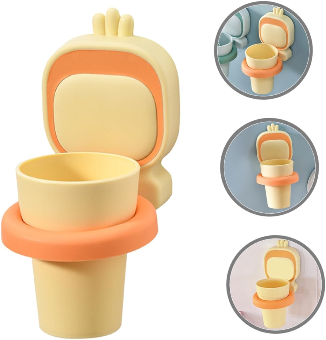 Stylish Heavy-Duty Wall-Mounted Toothbrush Holder with Creative Nail Design