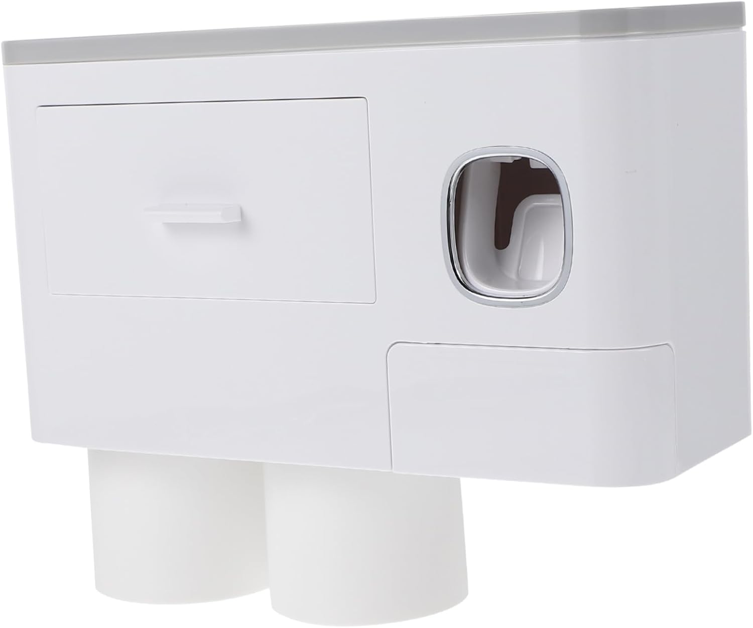 Luxshiny 1Set Wall Mounted Toothbrush Holder with Storage Easy Install Bathroom Organizer