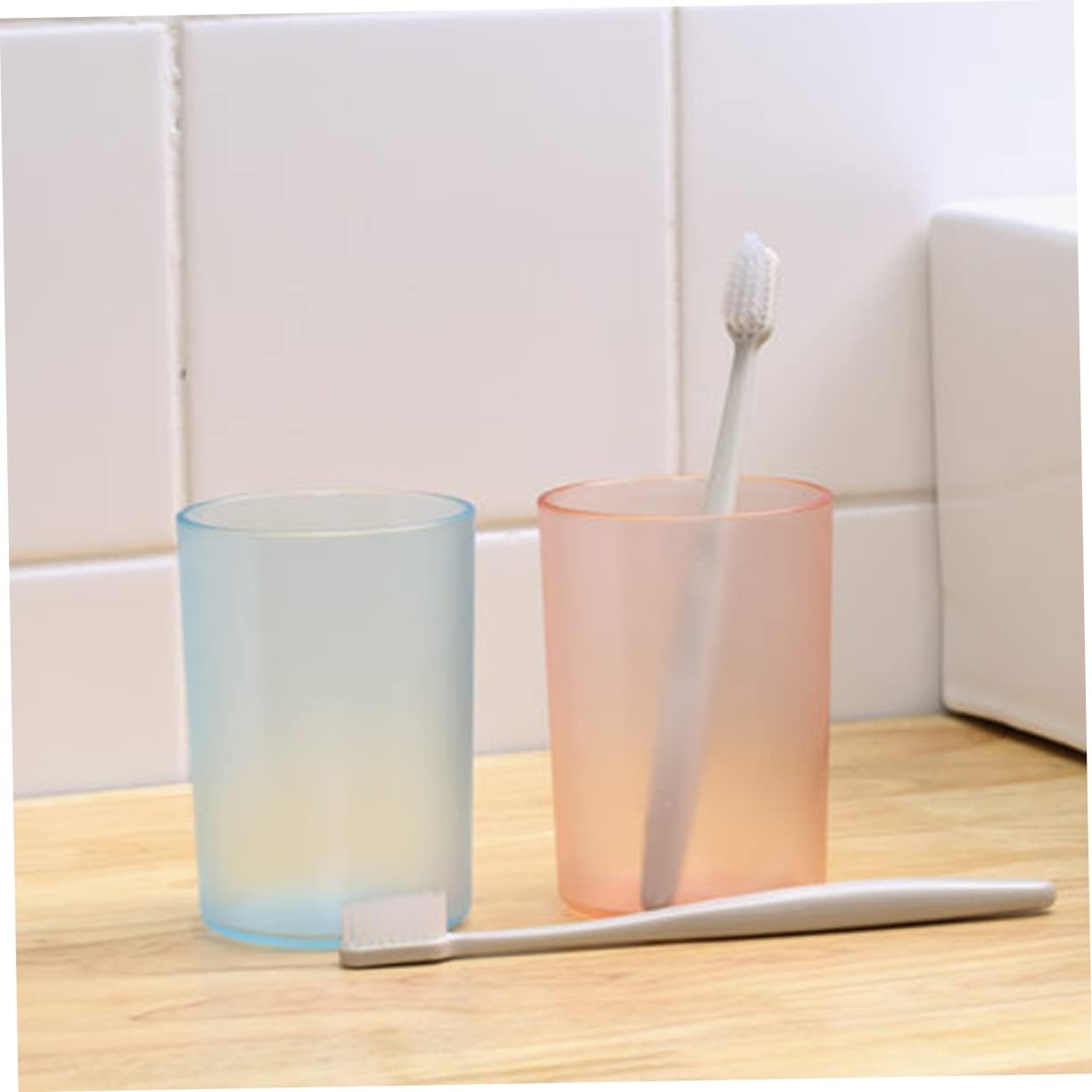 Sturdy Reusable Transparent Toothbrush Cups for Adults Home Bathroom Essentials