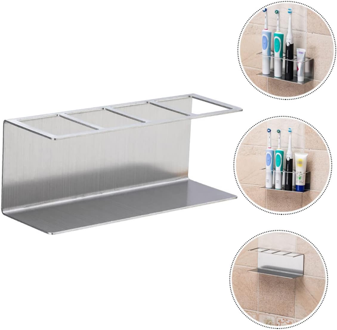 Stainless Steel Toothbrush Holder with Slots